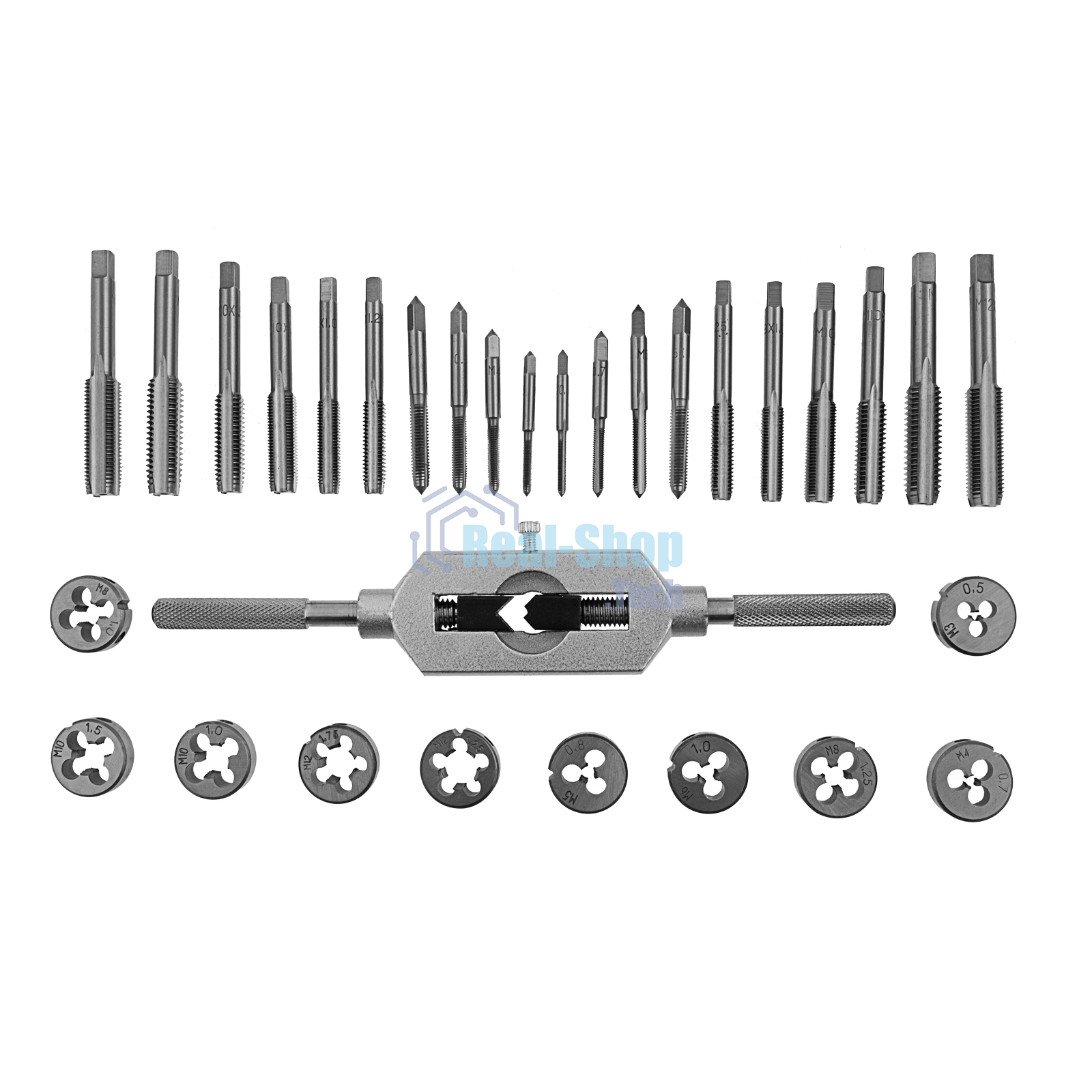 Набор метчиков и плашек Matrix MASTER М3 - М12, 31 предмет