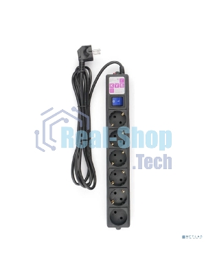 Сетевой фильтр Powercube SPG6-B-3M 3м, 6 розеток, черный, коробка