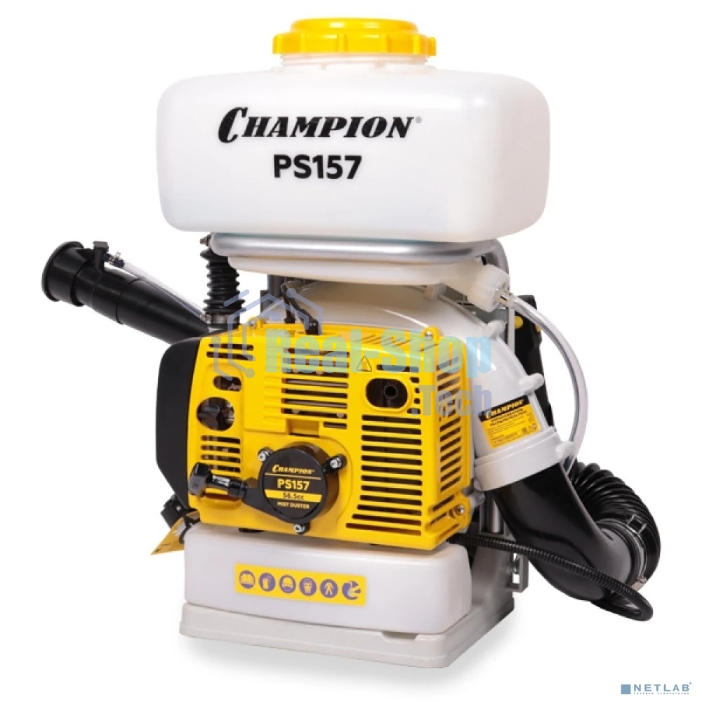Опрыскиватель-распылитель Champion PS157 2,6 кВт 56,5 см 15м бак 14л 0,14-3,03 л/мин 11,3 кг