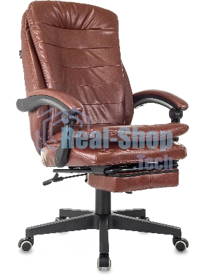 Кресло Бюрократ T-9950MSG-F/BROWN-PU коричневый, экокожа