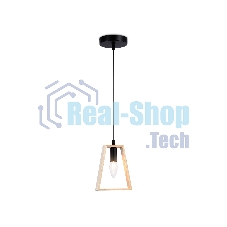 Светильник Ambrella light TR80497 BK/LW черный/светлое дерево E14 max 60W D150*1000