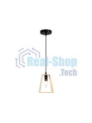 Светильник Ambrella light TR80497 BK/LW черный/светлое дерево E14 max 60W D150*1000