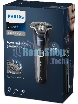 Бритва электрическая роторная Philips S5885/10 реж.эл.:3 питан.:аккум. темно-синий