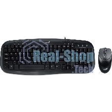 Комплект клавиатура + мышь Genius KM-200 wired kombo, Optical mice, 3 buttons, 1000 DPI, Compatible with Windows® 7, 8, 8.1, 10, Mac. OS X 10.8 or later, Cable length 1.5m