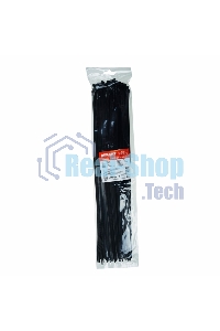 Хомут-стяжка кабельная нейлоновая Rexant 450 x 4,8 мм, черная, упаковка 100 шт.