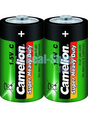 Элемент питания солевой Camelion R R14 (шринка 2шт) 1.5 В
