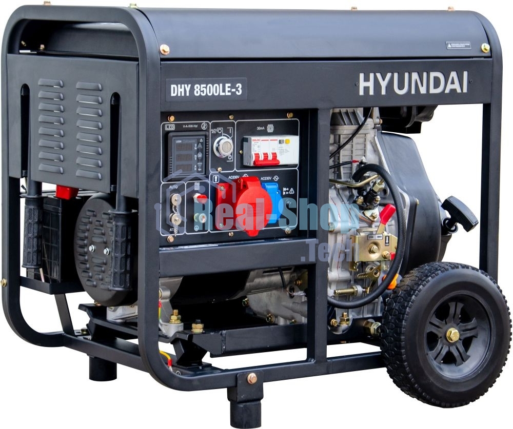 Электрогенератор дизельный Hyundai DHY 8500LE-3, 7.2 кВт,