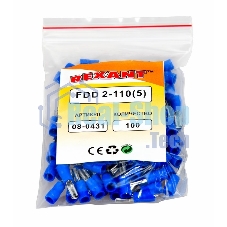 Клемма плоская Rexant изолированная гнездо 3.8 мм 1.5-2.5 мм² (РПи-м 2.5-(2.8)/РПИм 2-250)