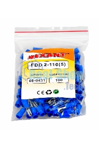 Клемма плоская Rexant изолированная гнездо 3.8 мм 1.5-2.5 мм² (РПи-м 2.5-(2.8)/РПИм 2-250)