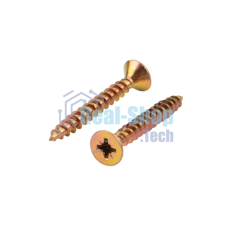 Саморез универсальный Kranz 5х40, желтый цинк, короб (200 шт./уп.)