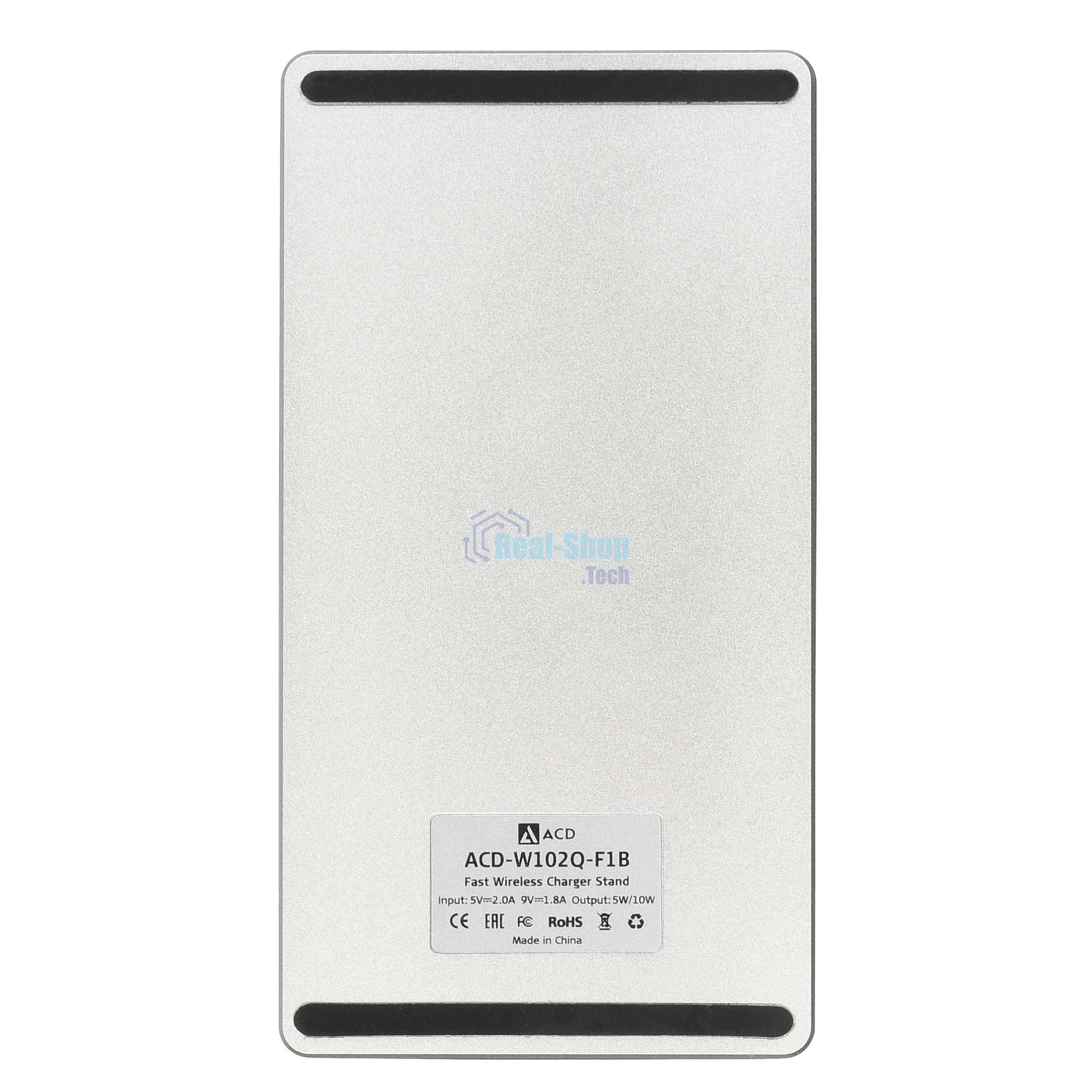 Беспроводное зарядное устройство ACD-W102Q-F1B 10Вт, беспроводная Qi, 2-катушки с QC, 5В/2А ~ 9В/1,8А RTL