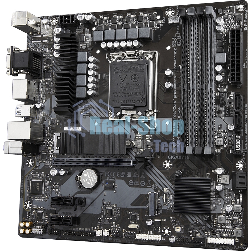 Материнская плата Gigabyte B760 DS3H DDR4, LGA 1700, Intel B760, 4xDDR4, 4xSATA, 2xM.2, 1xPCIe 4.0 x16, 4xPCIe 3.0 x1, 1xHDMI, 1xDP, 1x 1Gb LAN, 1xUSB 3.2 Gen 2, 1xUSB 3.2 Gen 2x2, 4xUSB 2.0, 3x3.5 мм, 7.1, ATX