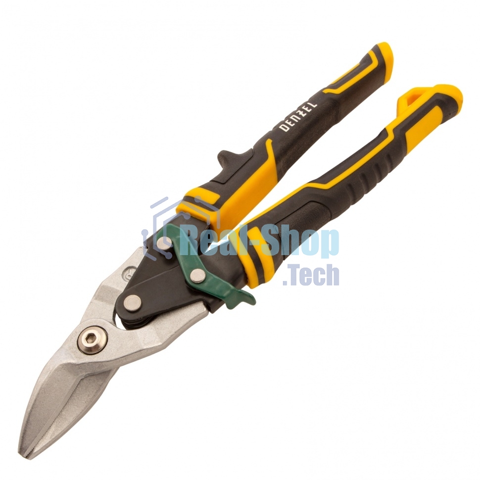 Ножницы по металлу Denzel 270 мм, прямой и правый рез,сталь-СrMo, трехкомп.рук-ки