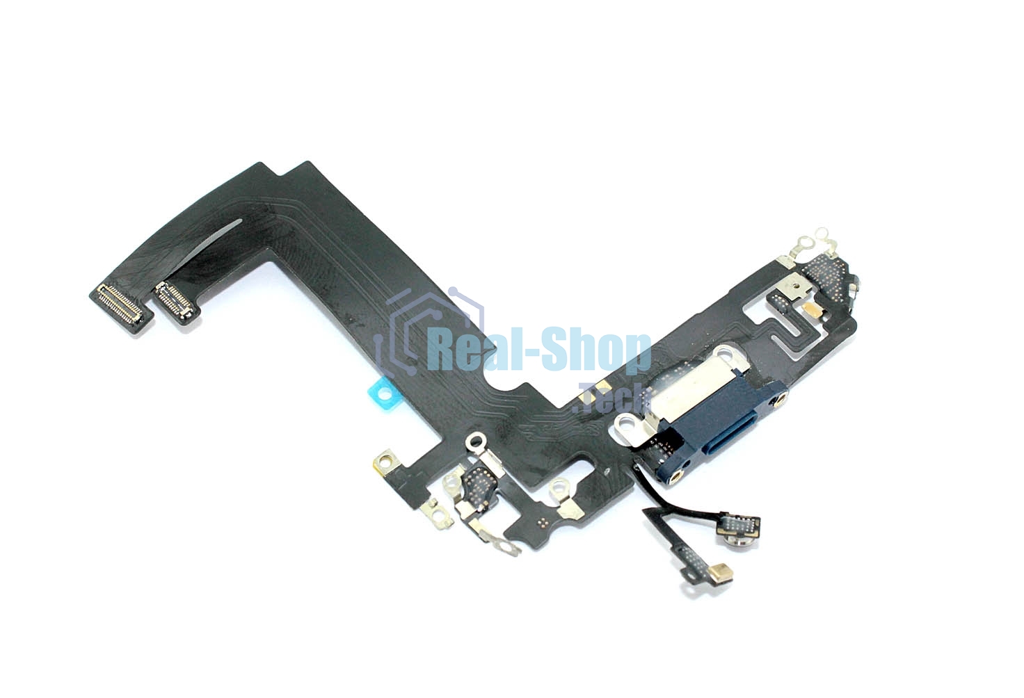 Шлейф с разъемом зарядки и микрофоном для Apple iPhone iPhone 12 Mini синий