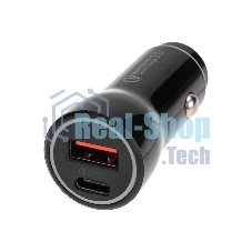 Автозарядка в прикуриватель Rexant АЗУ USB-A (QC 3.0)+USB-C (PD), 38Вт черный