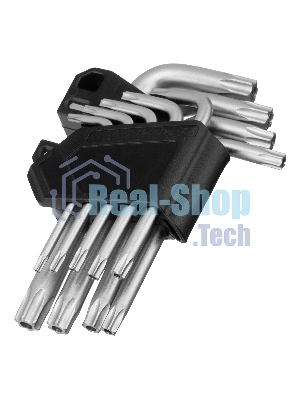 Набор ключей имбусовых Torx-Tempered Сибртех TT10-50, CrV, 9 шт.