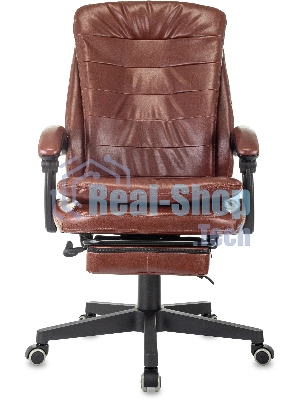 Кресло Бюрократ T-9950MSG-F/BROWN-PU коричневый, экокожа