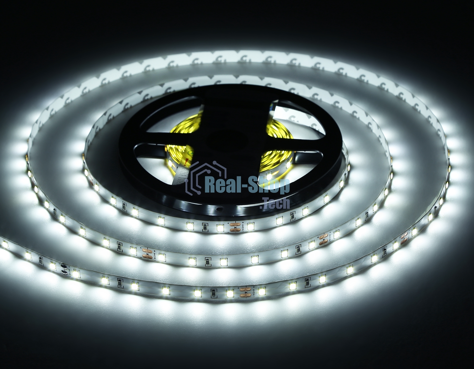 Светодиодная лента Ambrella light GS3003 2835 60Led/ 6W m/ 24V IP20 6500K/ 5000*8*1.2mm (2 конт.)