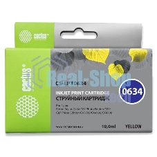Картридж струйный Cactus CS-EPT0634 желтый (10 мл) для Epson Stylus C67/C87/CX3700/CX4100/CX4700