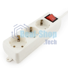 Сетевой фильтр Гарнизон ELB-G3-W-5, 3 евророзетки с выключателем и заземлением, допустимый ток 16А, длина 5 м.