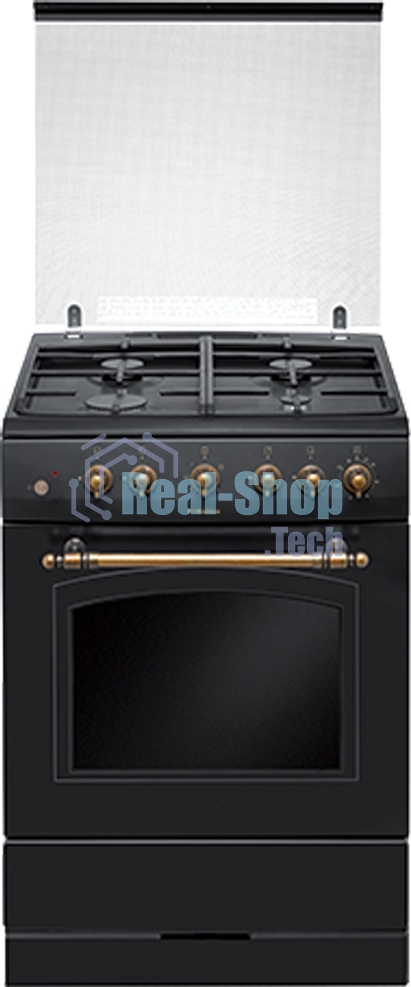 Плита газовая Hansa FCGA62109 черный, конфорок 4 шт, духовка 58 л, 60 см x 85 см x 60 см