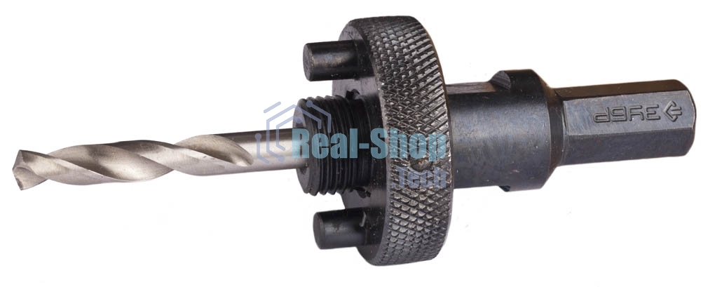 Переходник Зубр 29534_z01державка ЭКСПЕРТ для BiMet коронок пружинный фиксатор HEX d32-152мм