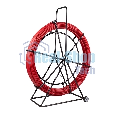 Протяжка кабельная Rexant (УЗК в тележке), стеклопруток d=11,0 мм, 150 м красная