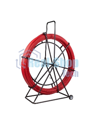 Протяжка кабельная Rexant (УЗК в тележке), стеклопруток d=11,0 мм, 150 м красная