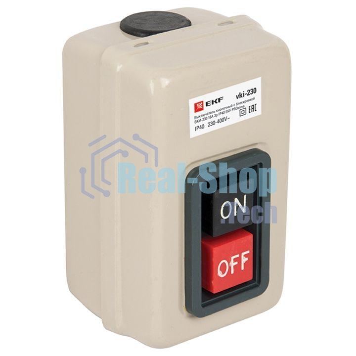 Выключатель кнопочный с блокировкой ВКИ-230 3п 16А IP40 PROxima EKF vki-230