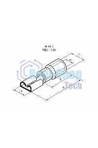 Клемма плоская Rexant изолированная гнездо 3.8 мм 1.5-2.5 мм² (РПи-м 2.5-(2.8)/РПИм 2-250)