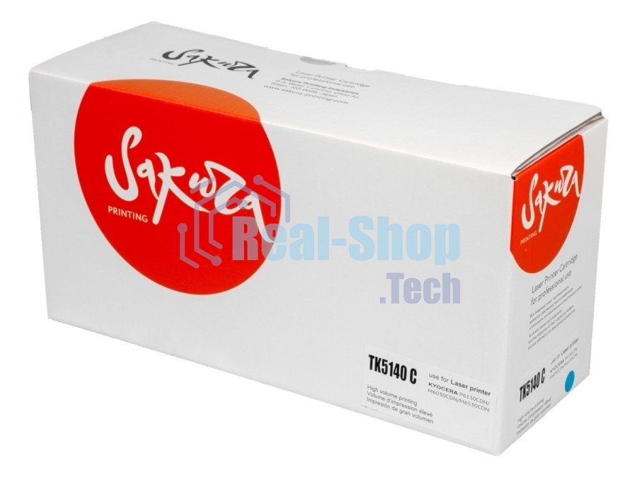 Картридж Sakura TK5140C для Kyocera Mita, синий, 5000 к.