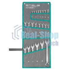 Набор ключей комбинированных 6-32 мм, 22 шт., CrV, матовый хром Stels