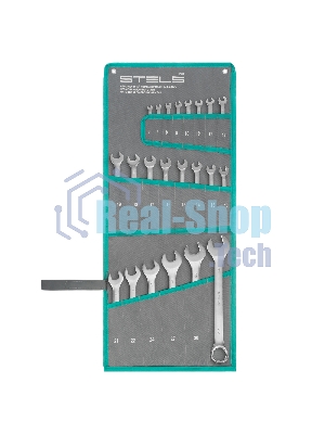 Набор ключей комбинированных Stels 6-32 мм, 22 шт., CrV, матовый хром