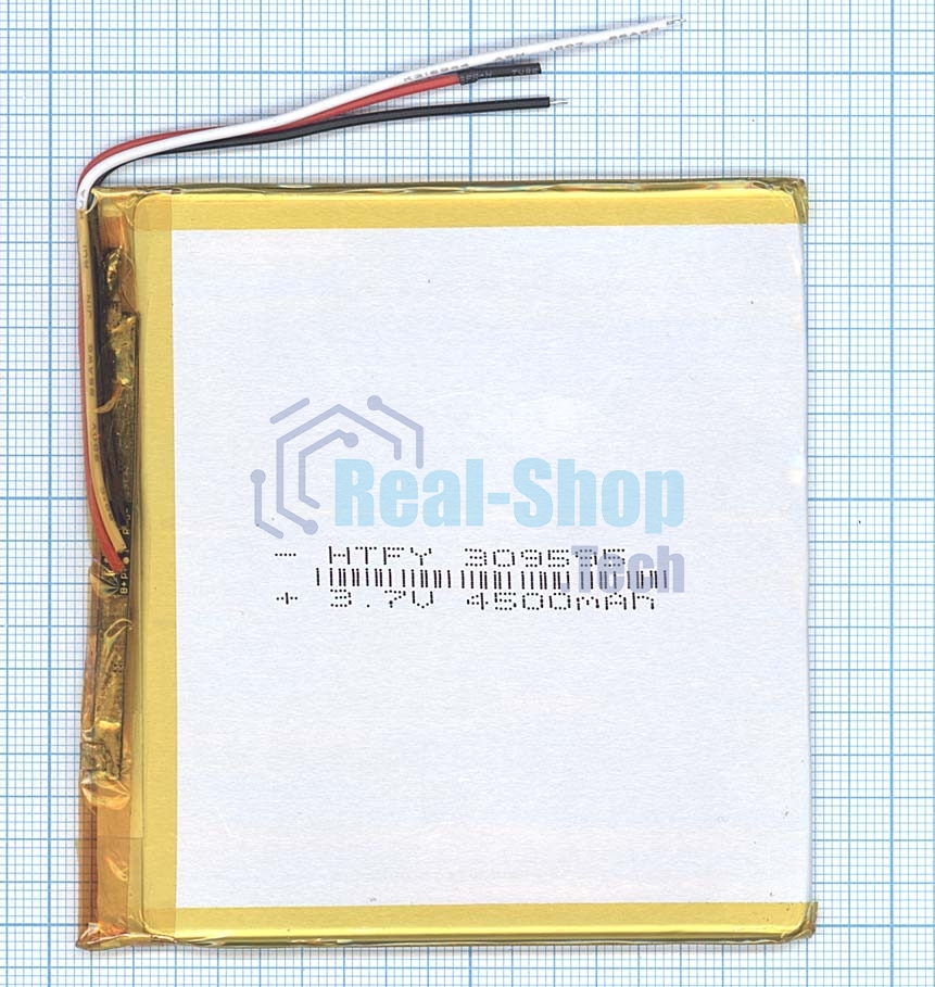Аккумулятор Li-Pol (батарея) 3x95x95мм 3pin 3.7V/4500mAh