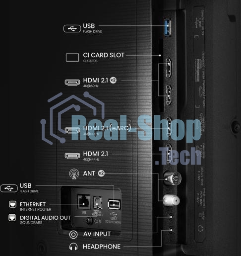 Телевизор Hisense 65'' 65E7Q PRO черный QLED UHD 144 Hz VIDAA U9