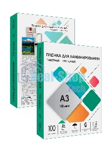Пленка для ламинирования A3, 303х426 (100 мкм) глянцевая 100 шт, Гелеос LPA3-100