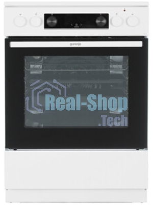 Плита электрическая Gorenje GEC6C40WD белый, конфорок 4 электрических, духовка 71 л, 60 см x 85 см x 60 см