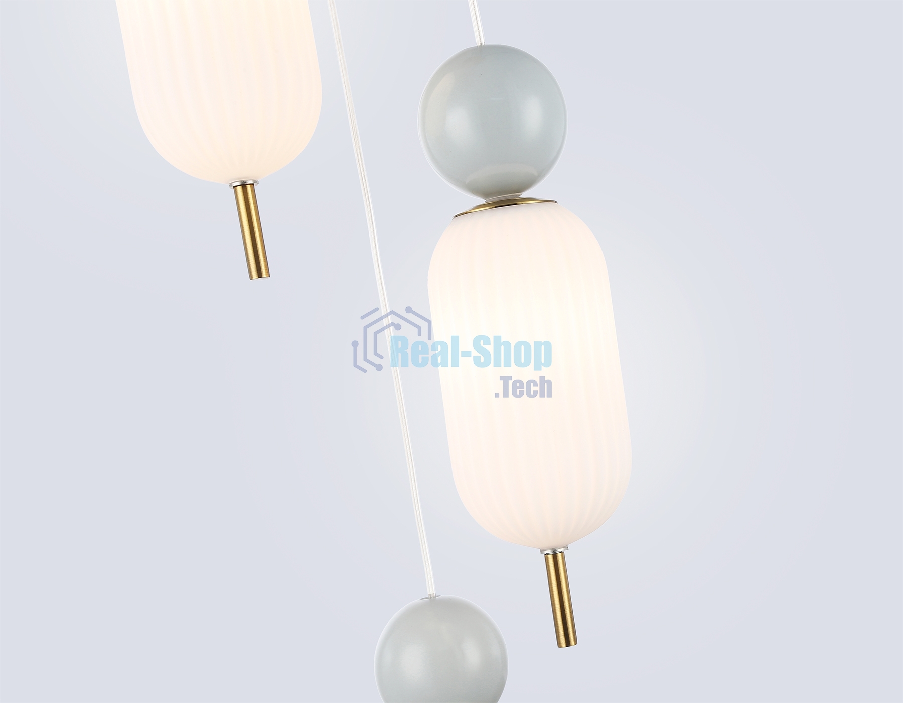 Светильник Ambrella light LH53102/3 BS/GR/FR латунь/серый/белый матовый G9*3 max 28W D260*1525