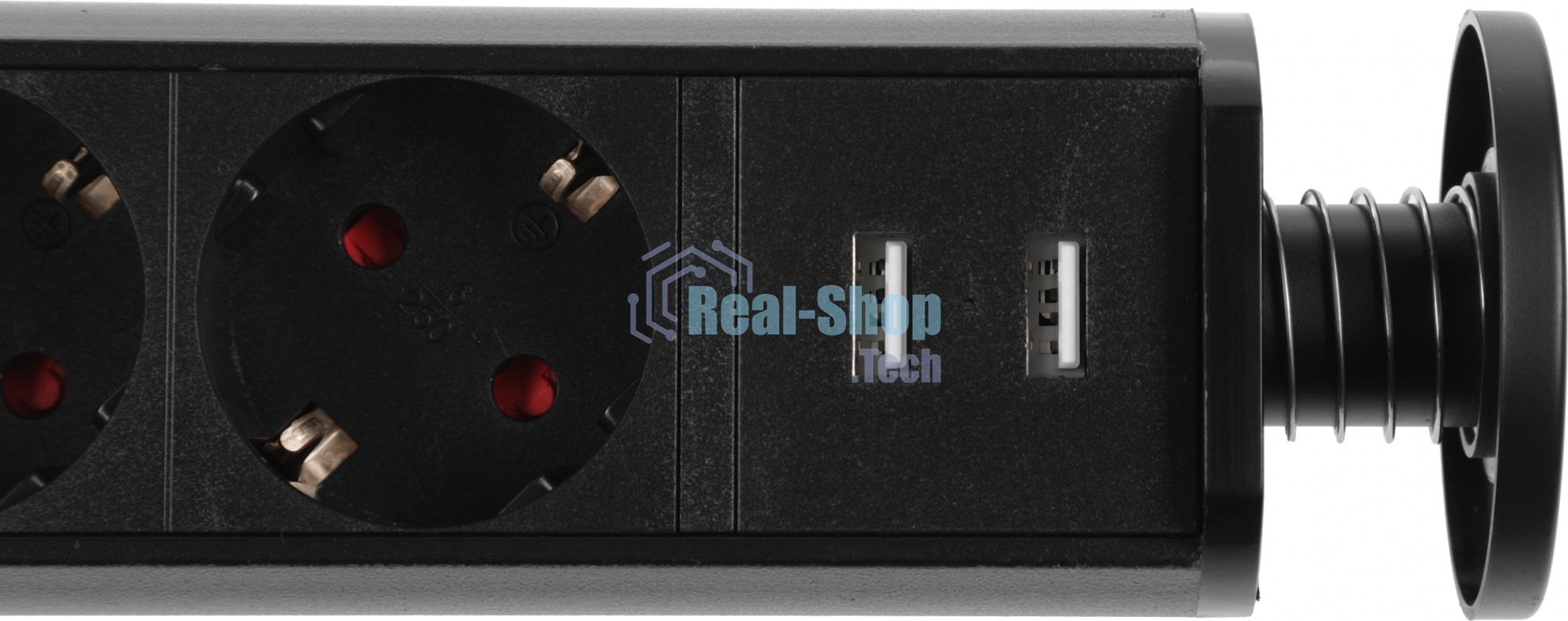 Сетевой разветвитель Premier 3R USB 1.8м (3 розетки) черный (коробка)