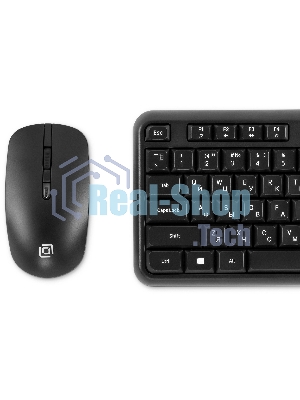 Комплект клавиатура+мышь Oklick S277W беспроводной, USB, 1600 DPI, чёрный
