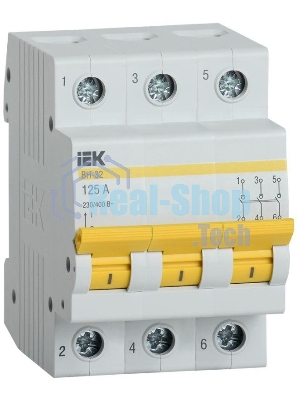 Выключатель нагрузки (мини-рубильник) ВН-32 3Р 125А IEK MNV10-3-125
