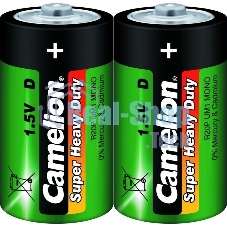 Элемент питания солевой Camelion R R20 (шринка 2шт) 1.5 В