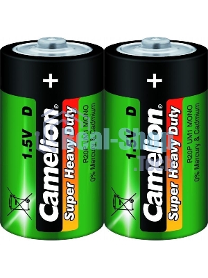 Элемент питания солевой Camelion R R20 (шринка 2шт) 1.5 В