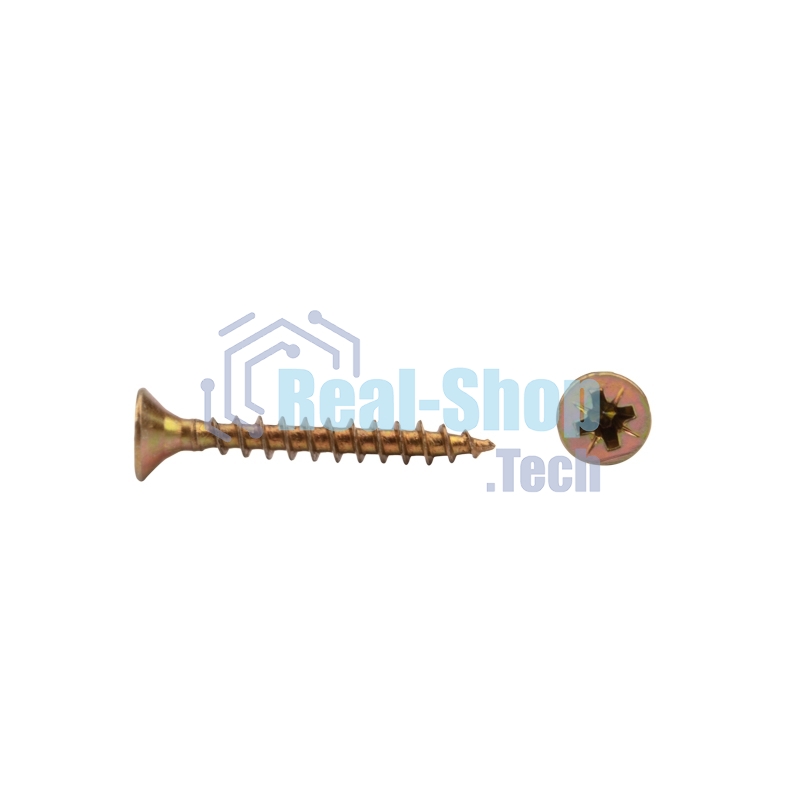 Саморез универсальный Kranz 4х30, желтый цинк, короб (250 шт./уп.)