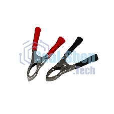 Зажим крокодил Rexant, длина 75 мм, ток 30A, 2 шт., пакет БОПП