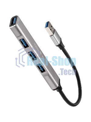Переходник USB 3.0 -->USB3.0+3 USB2.0, Aluminum Shell, 0.2м Telecom TA308U