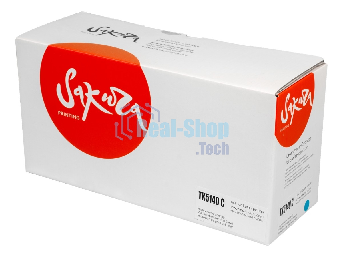 Картридж Sakura TK5140C для Kyocera Mita, синий, 5000 к.