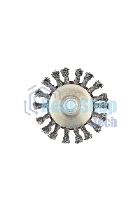 Щетка Matrix для УШМ, 115 мм, М14, Тарелка, крученая проволока 0,5 мм