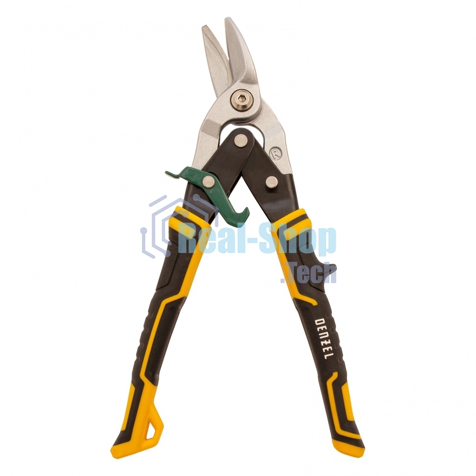 Ножницы по металлу Denzel 270 мм, прямой и правый рез,сталь-СrMo, трехкомп.рук-ки