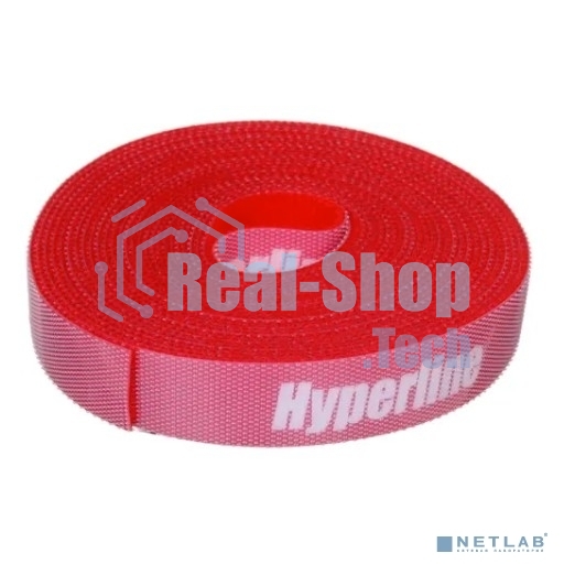 Лента (липучка) в рулоне Hyperline WASNR-5x16-RD, ширина 16 мм, длина 5 м, красная